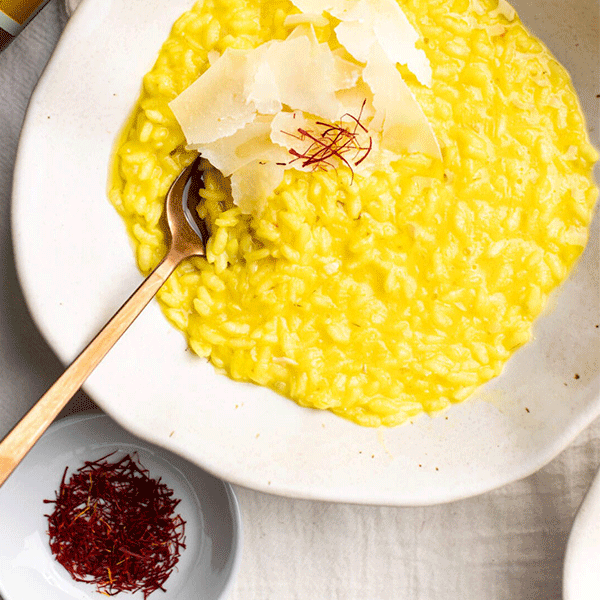 Creamy saffron risotto