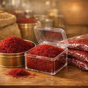 Saffron export packaging