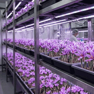 Indoor saffron farming