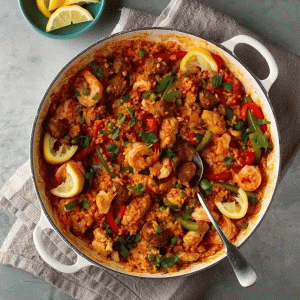 saffron paella recipe